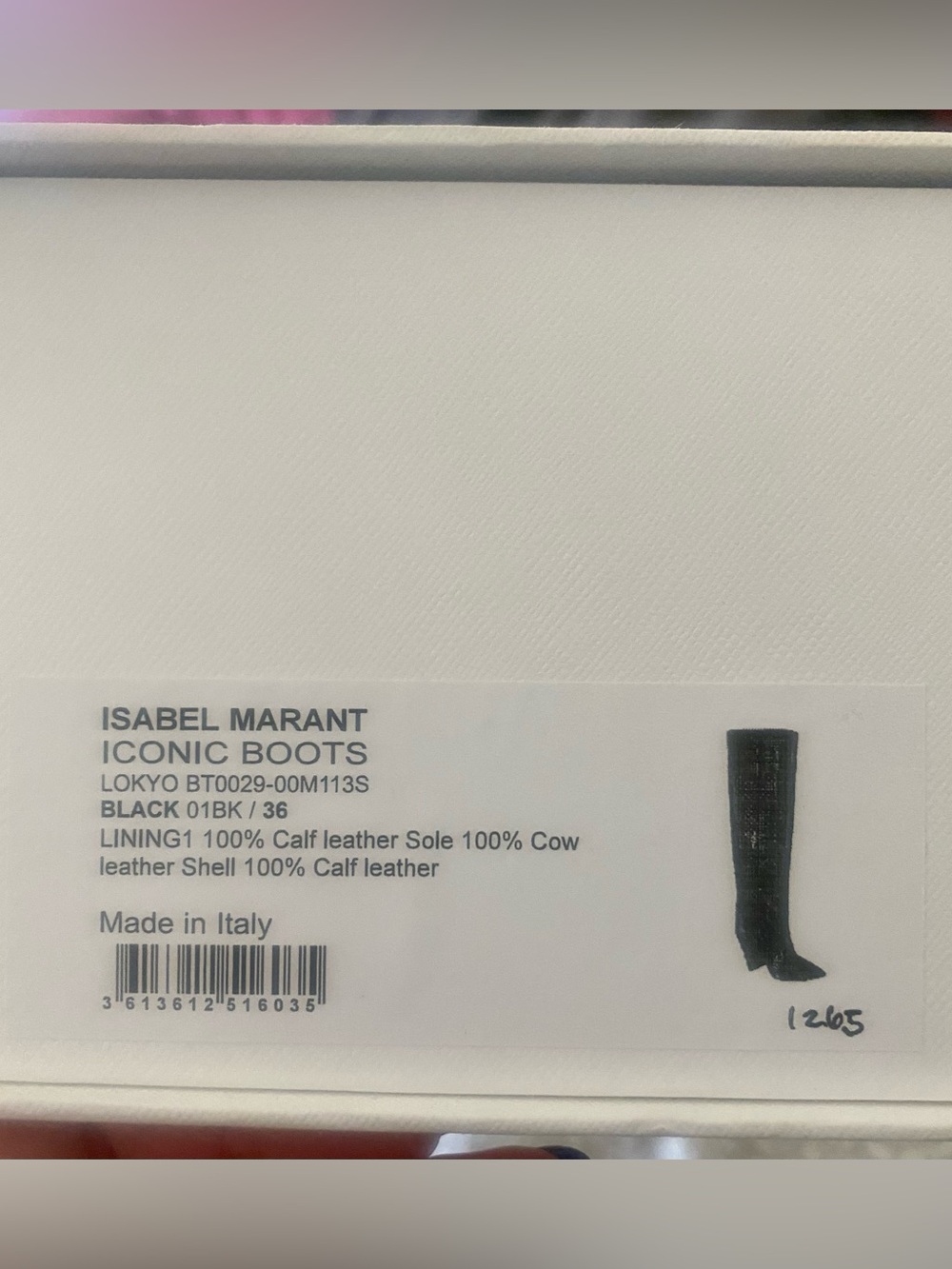 Isabel Marant Lokyo Knee High Boots Black Leather Size 36 w/ Box & Dust Bag - Picture 3 of 5